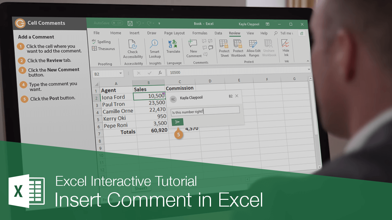 Insert Comment in Excel