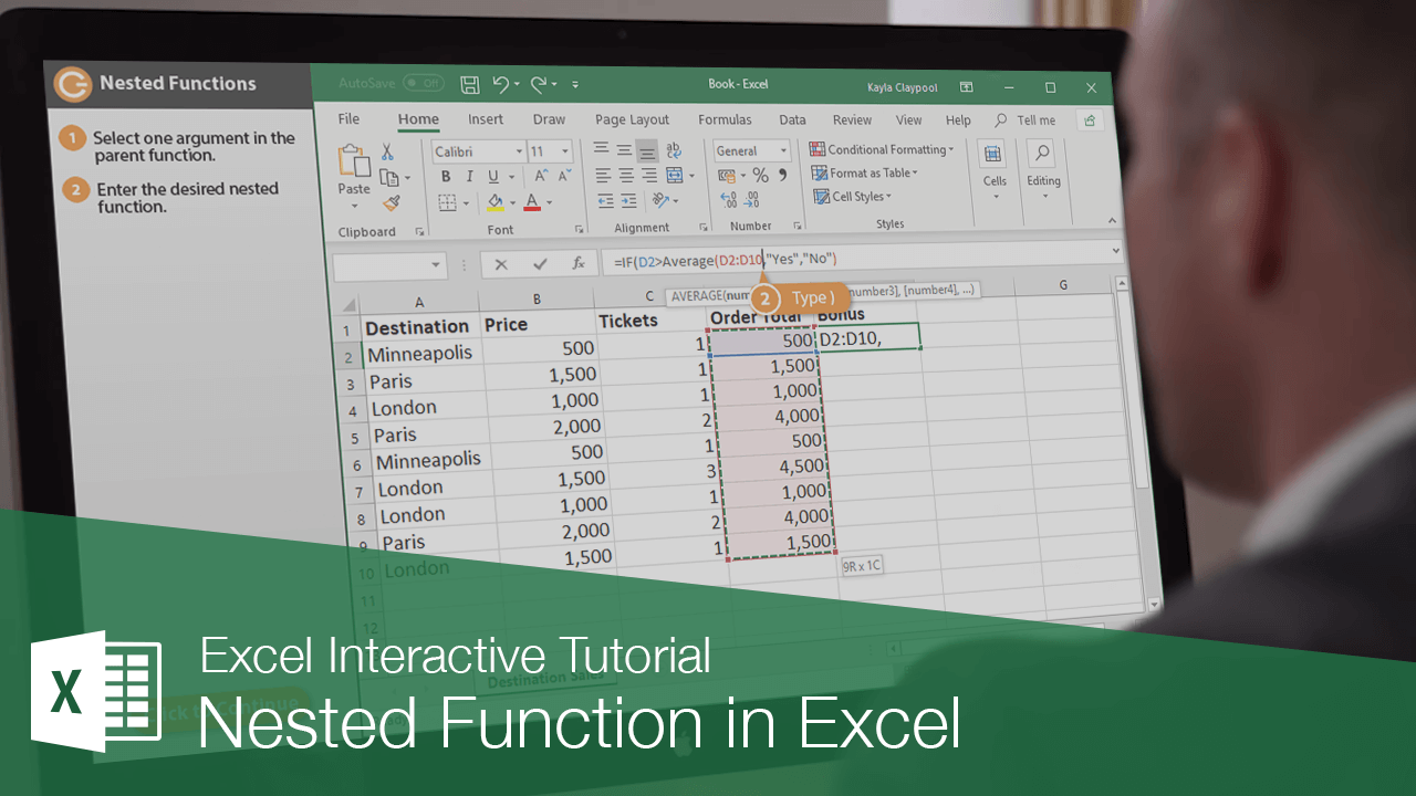 Nested Function in Excel