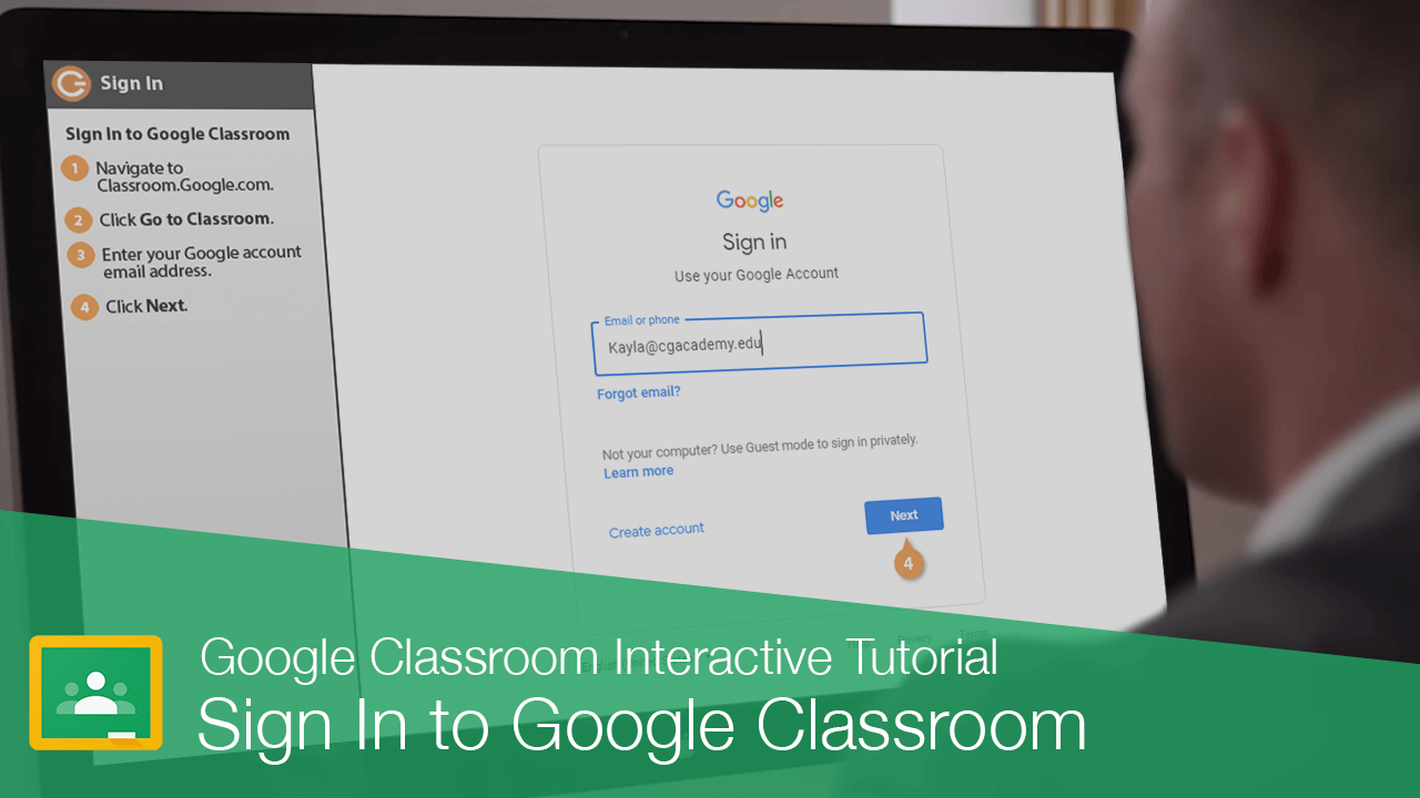 Sign In to Google Classroom