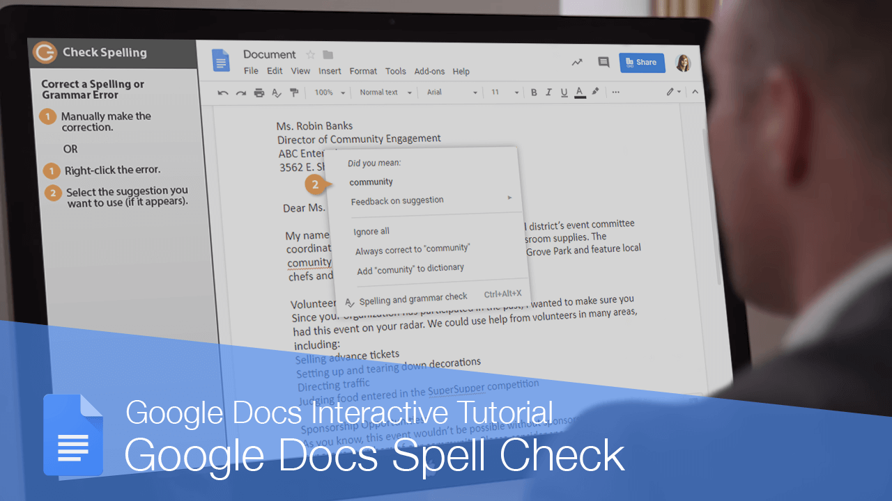 Google Docs Spell Check