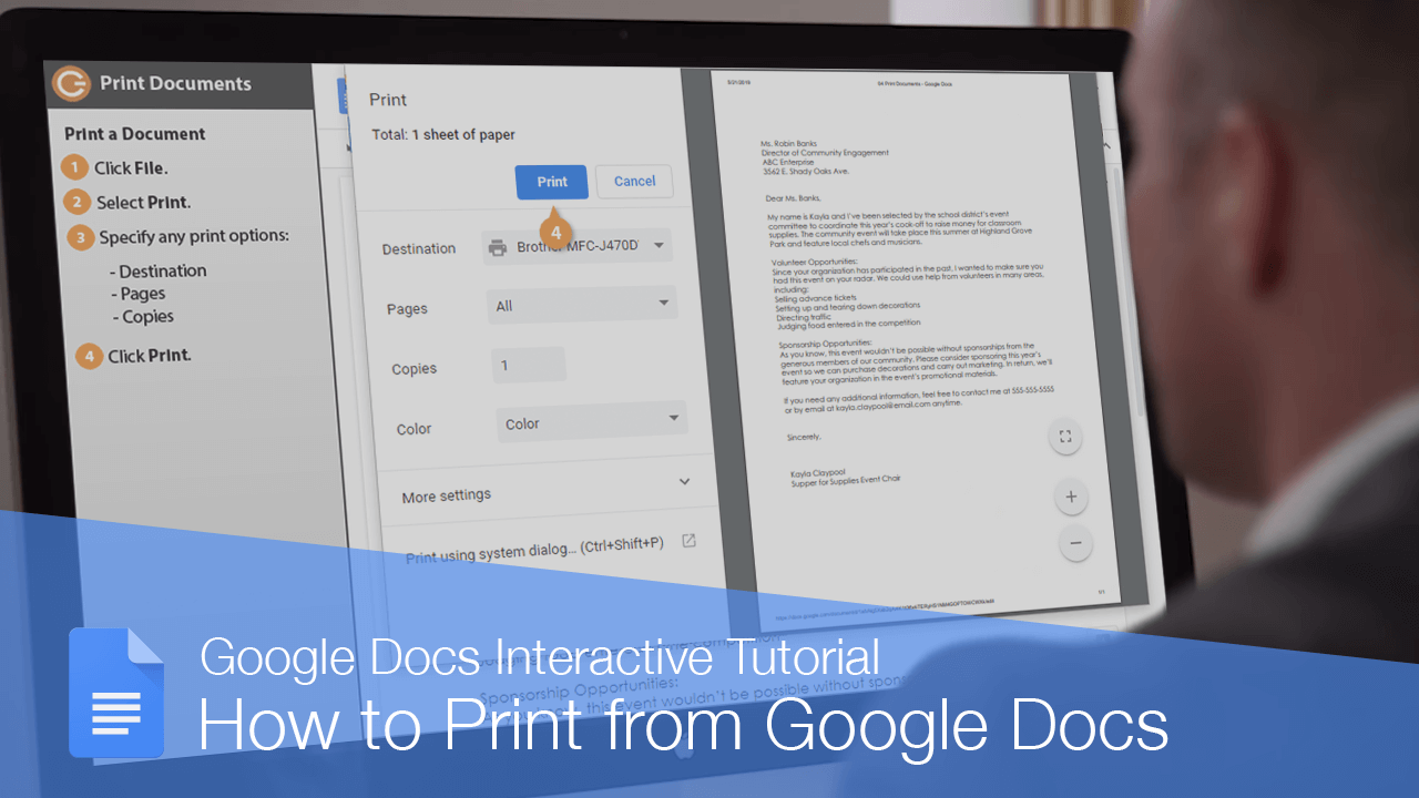 How to Print from Google Docs