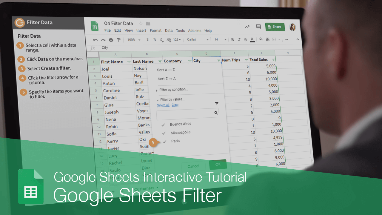 Google Sheets Filter
