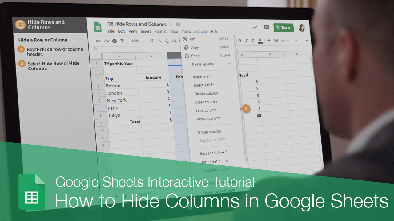 How to Hide Columns in Google Sheets