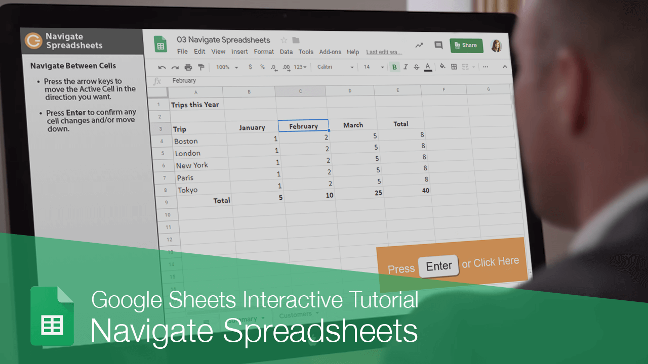 Navigate Spreadsheets