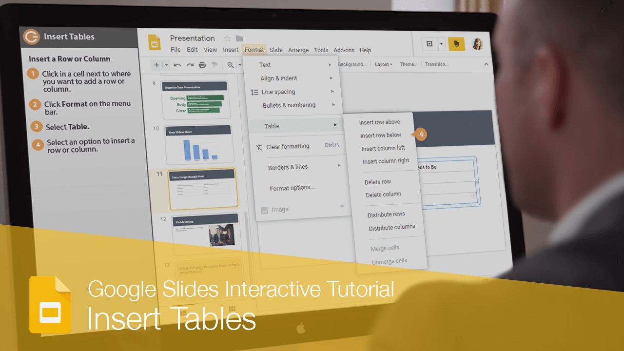 Insert Tables CustomGuide