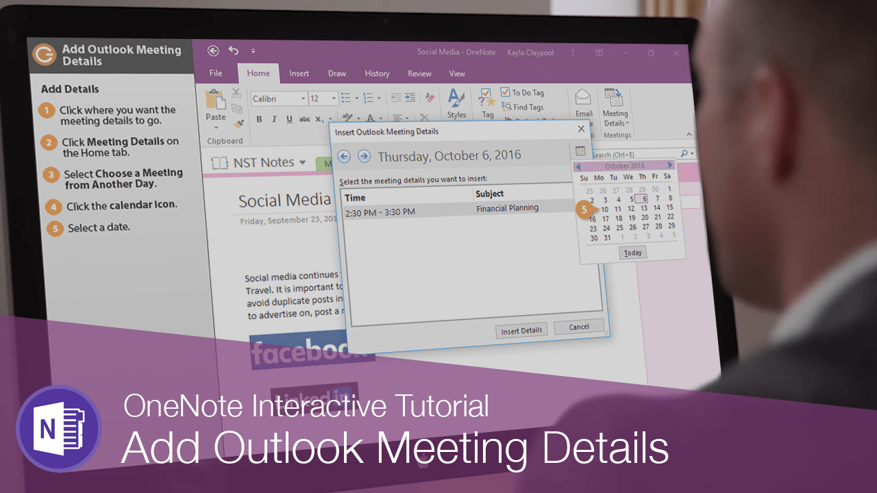 Add Outlook Meeting Details