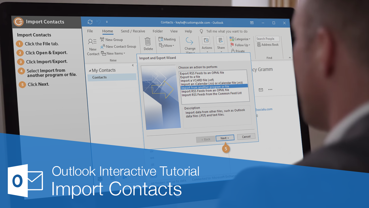 Import Contacts into Outlook