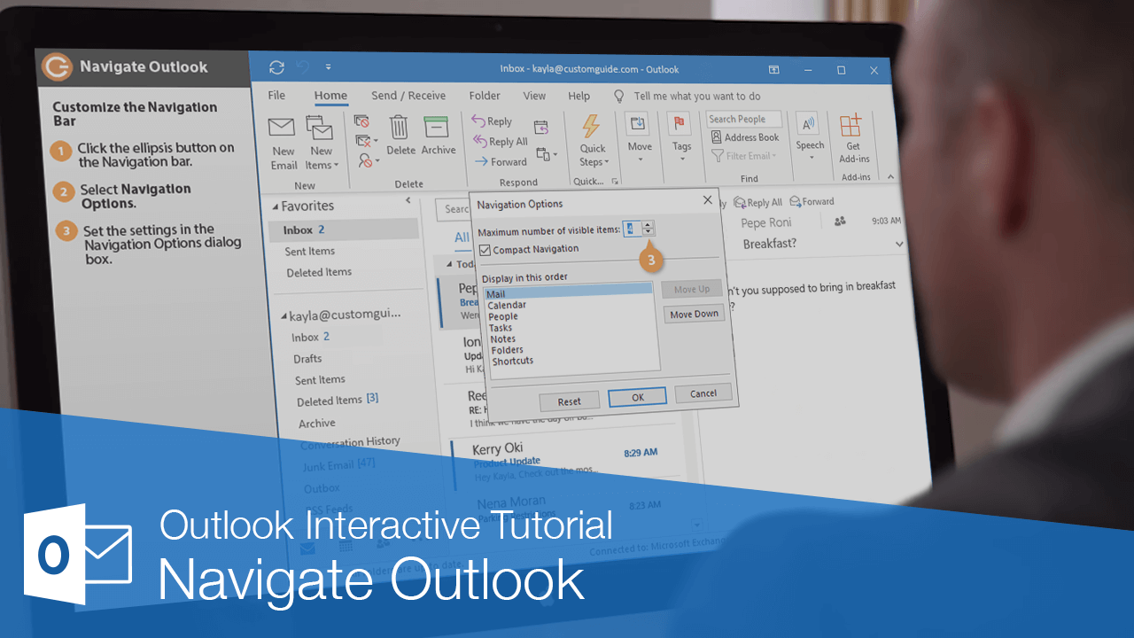 Navigate Outlook