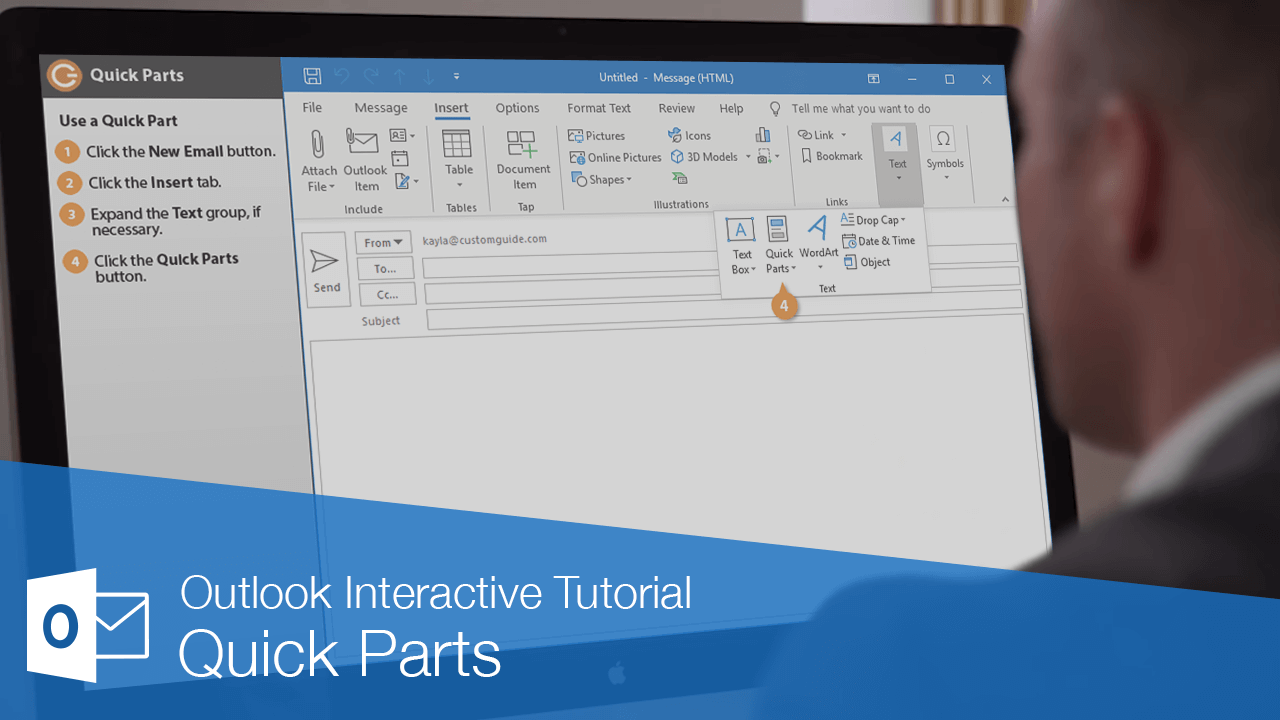 outlook 2016 quick parts not saving