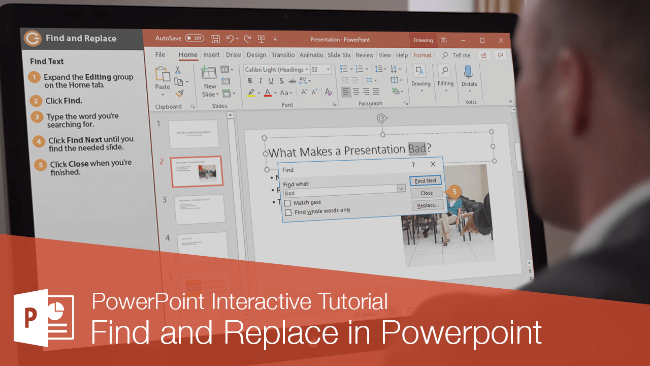 Find and Replace in Powerpoint