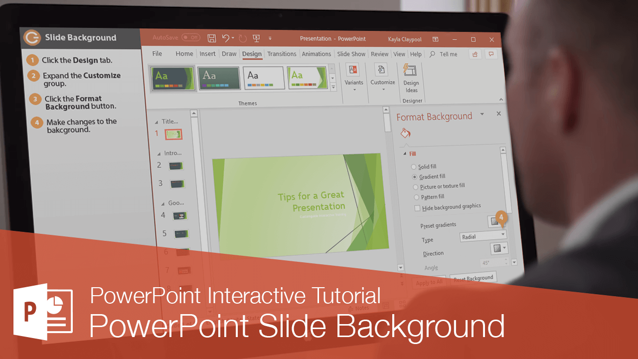 how to put a background image in a powerpoint 2004 template