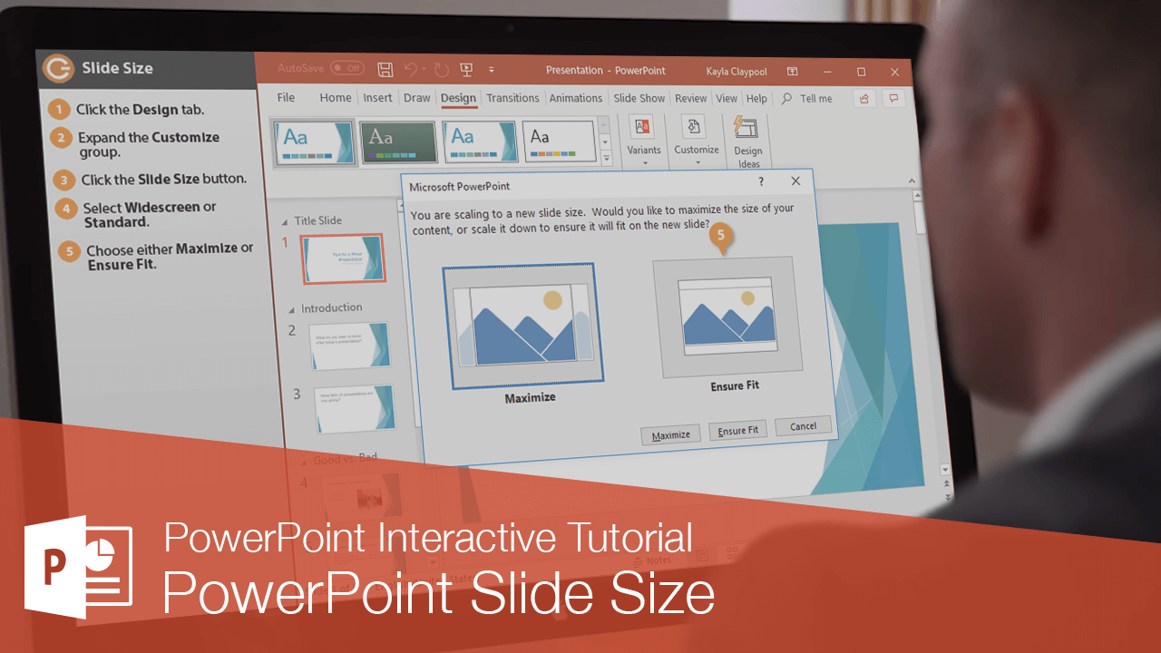 make powerpoint slide wider