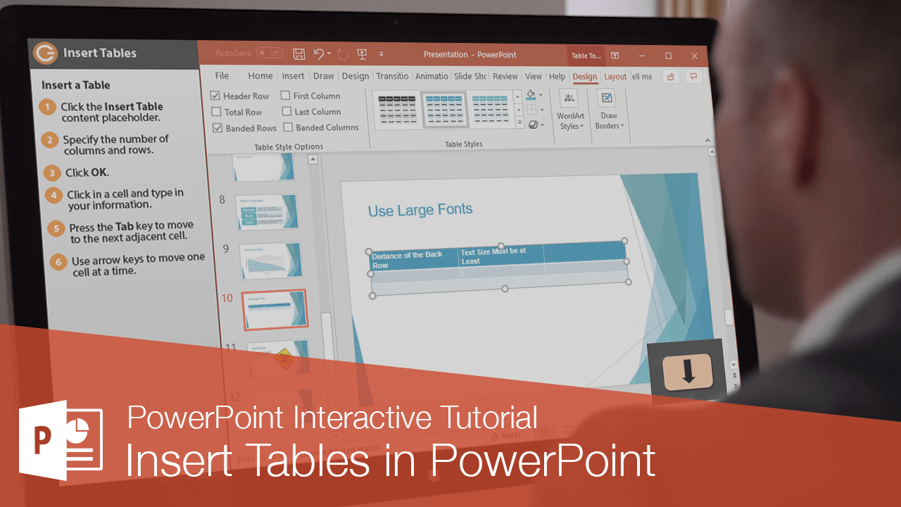 Insert Tables in PowerPoint