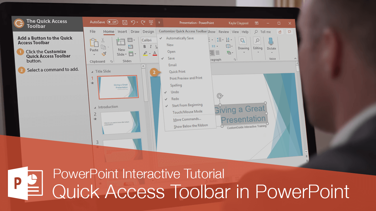 Quick Access Toolbar in PowerPoint