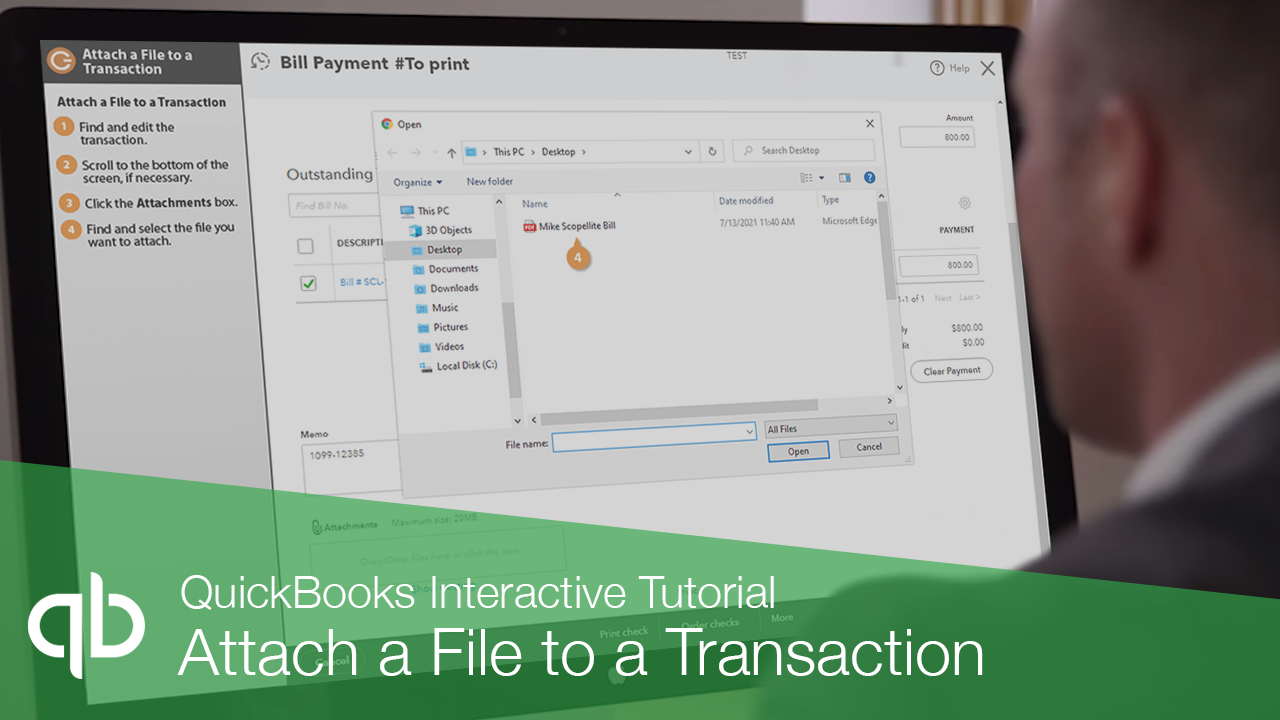 Attach a File to a Transaction