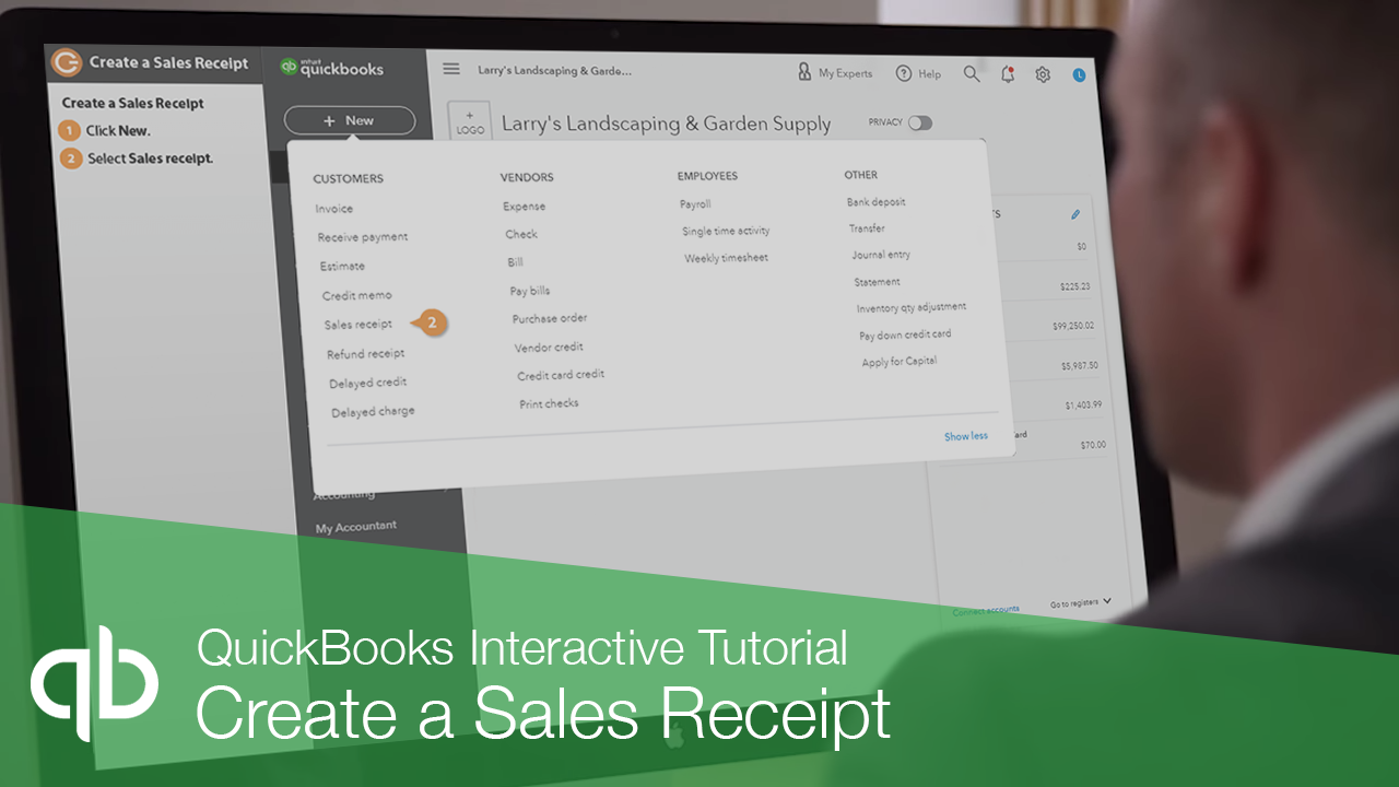 Create a Sales Receipt