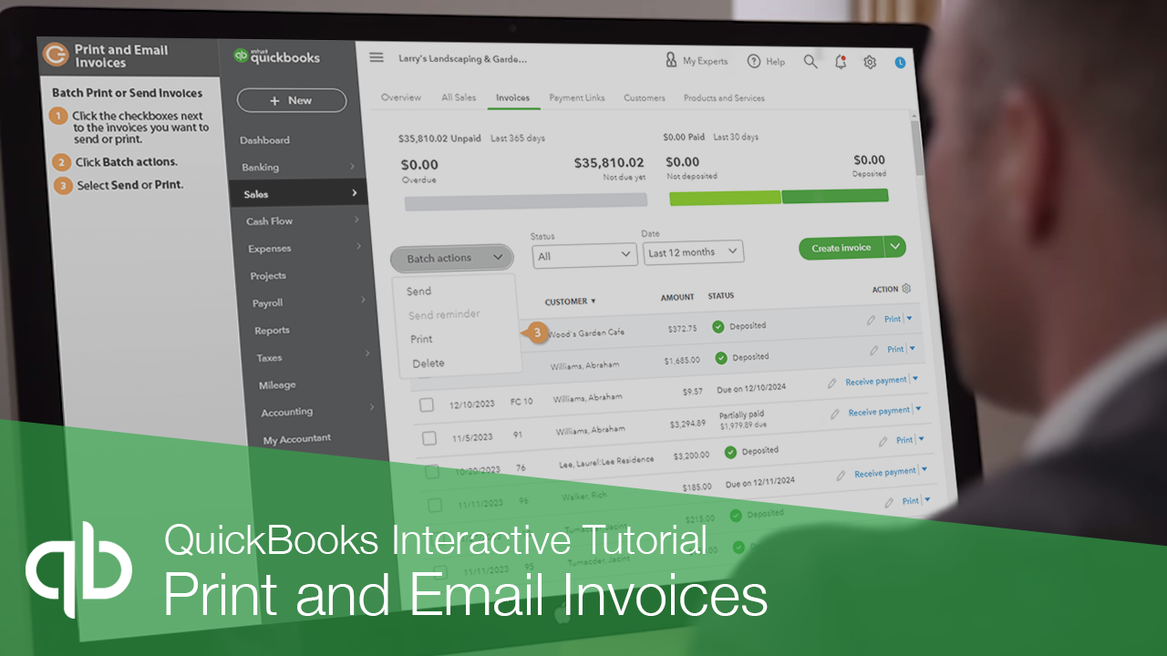 Print and Email Invoices