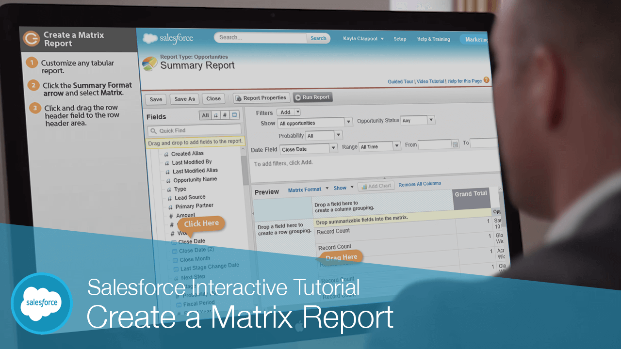 Create a Matrix Report