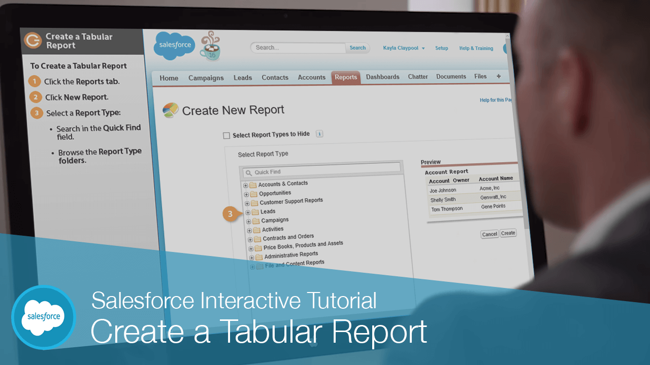 Create a Tabular Report