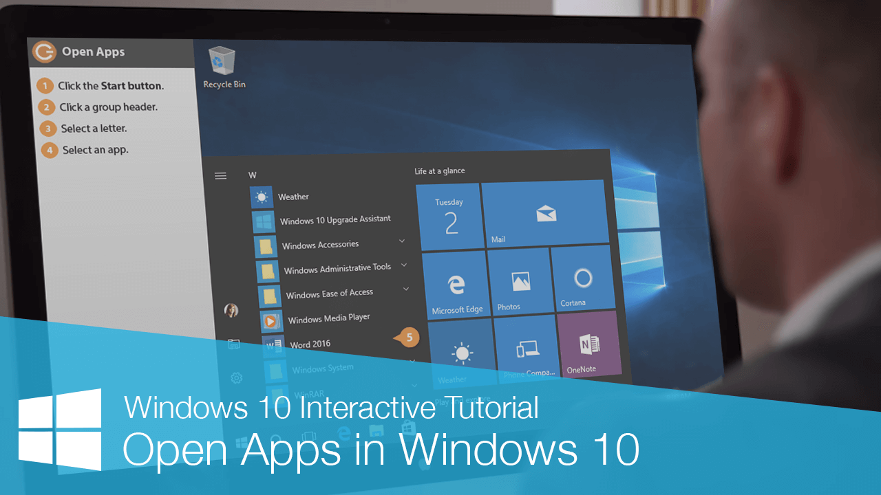 Open Apps in Windows 10