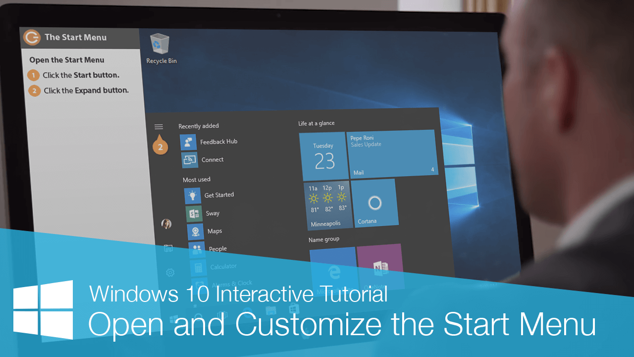 Open and Customize the Start Menu