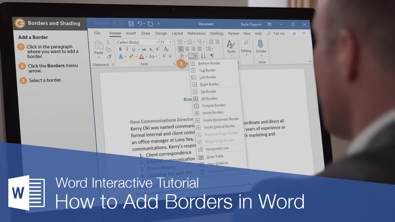 How to Add Borders in Word