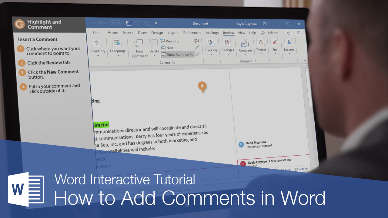 How to Add Comments in Word  CustomGuide