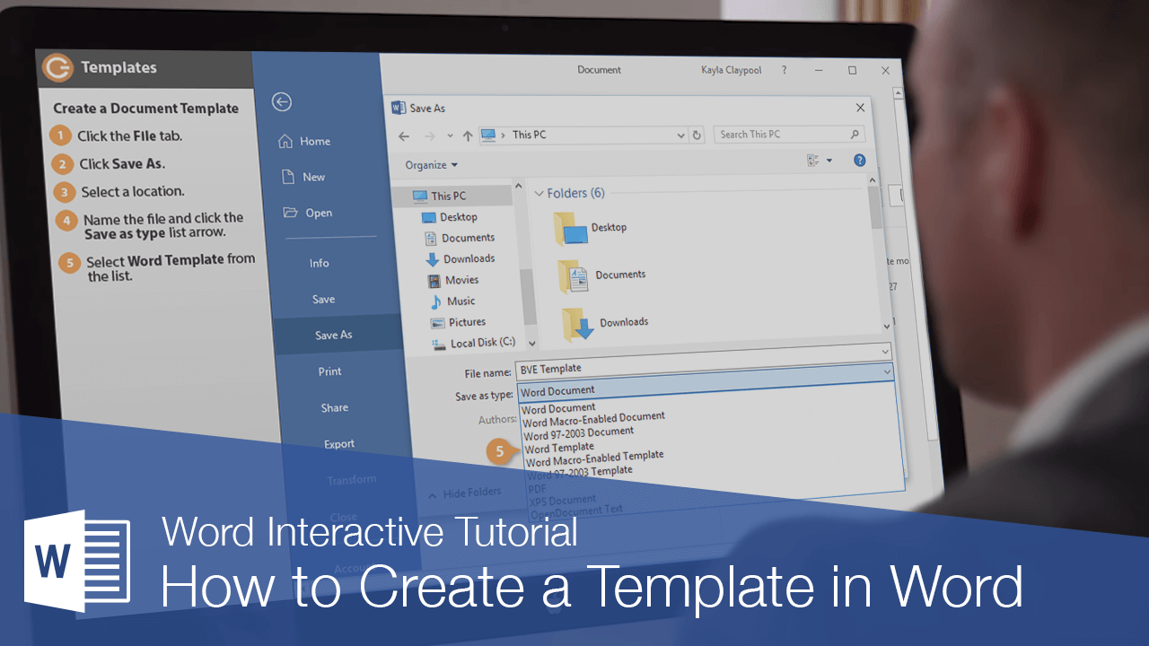 How to Create a Template in Word  CustomGuide Intended For How To Create A Template In Word 2013