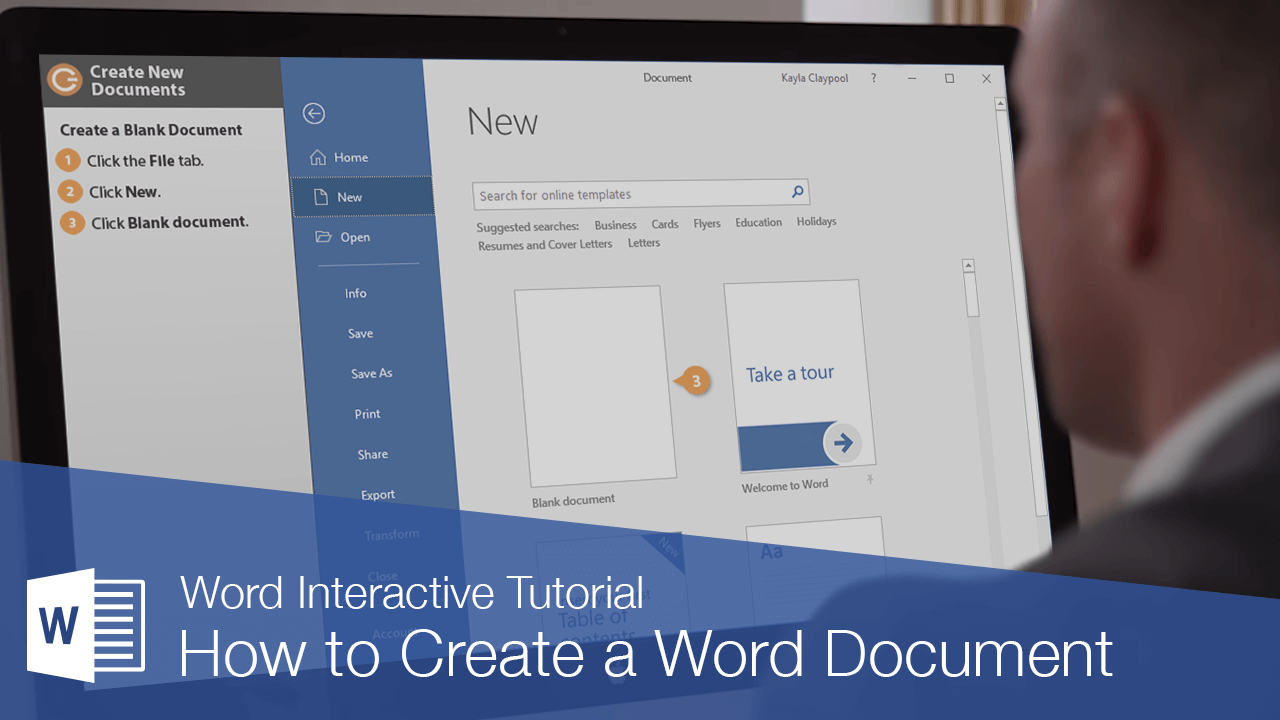 How To Create A Word Document Customguide