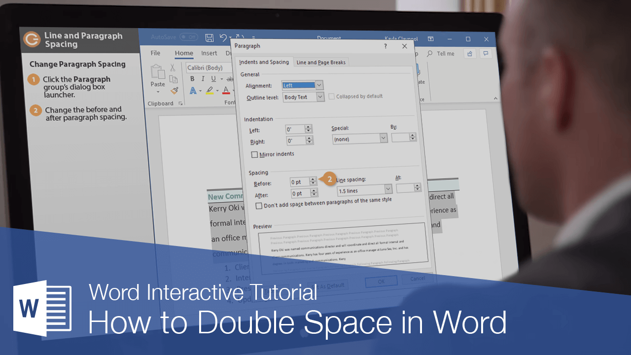 How To Double Space In Word Customguide