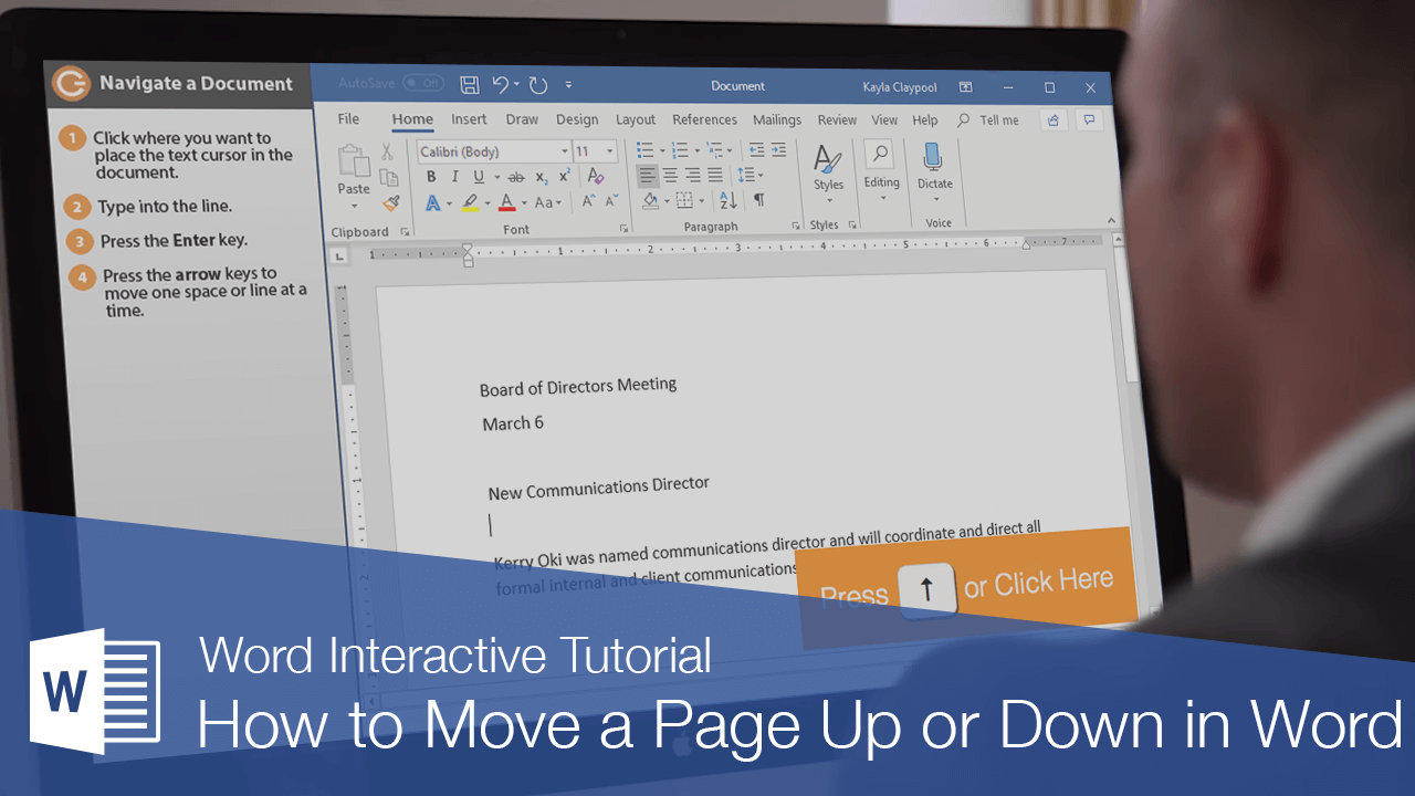 How to Move a Page Up or Down in Word