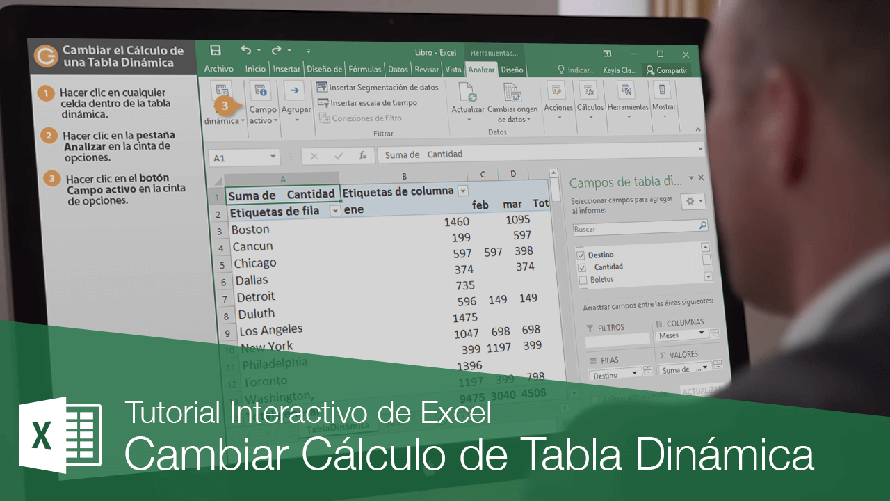 Cambiar el Cálculo de una Tabla Dinámica