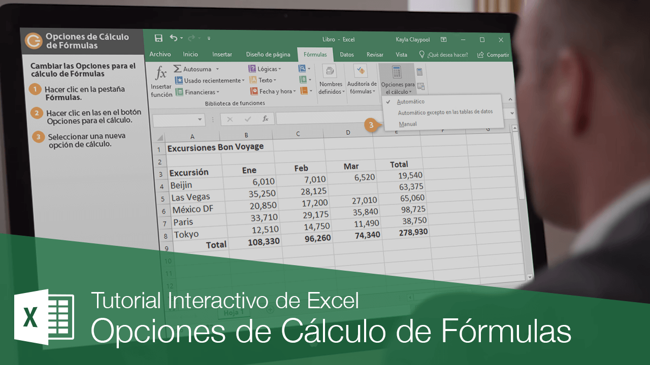 Opciones de Cálculo de Fórmulas