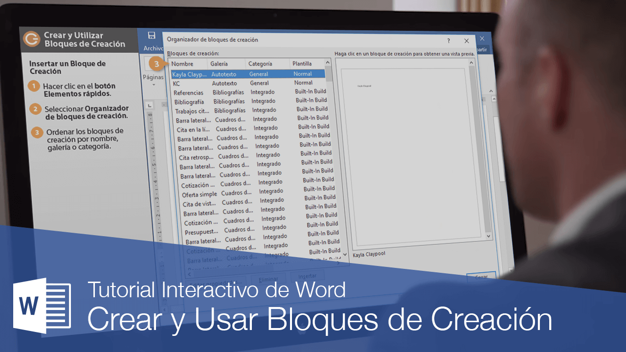 Crear y Utilizar Bloques de Creación