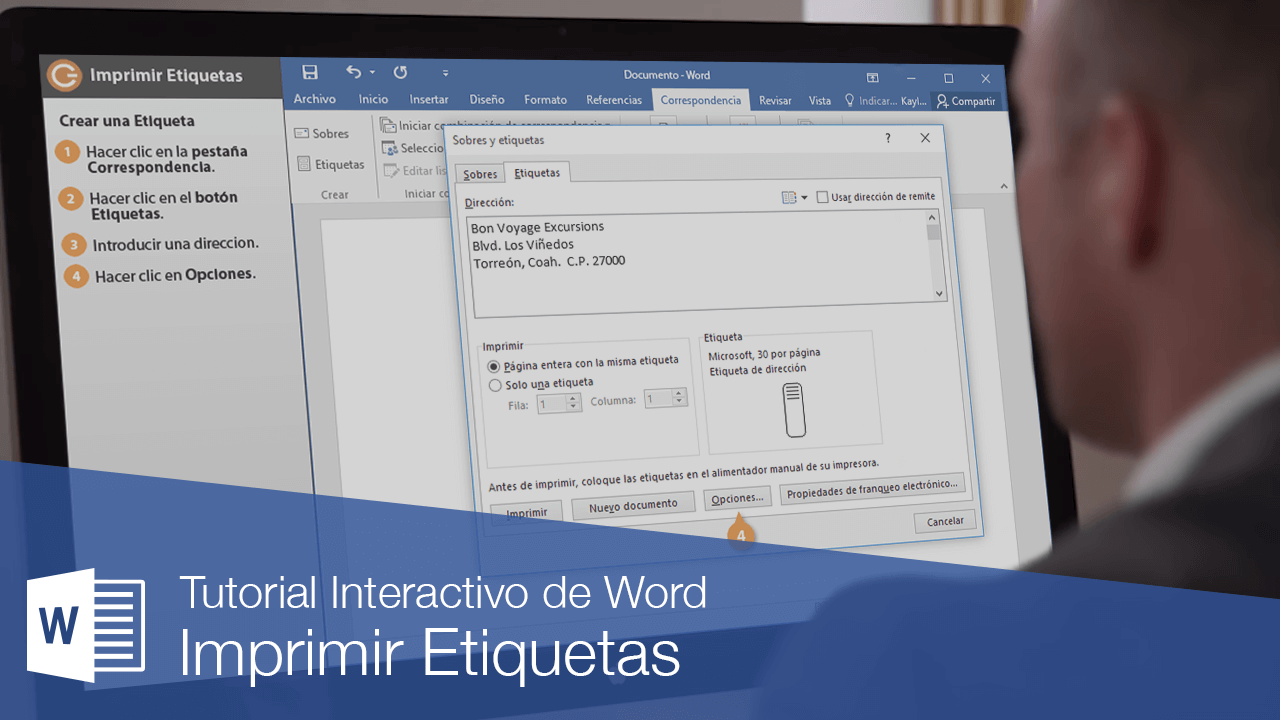 Hacer Etiquetas En Word Imprimir Etiquetas | CustomGuide